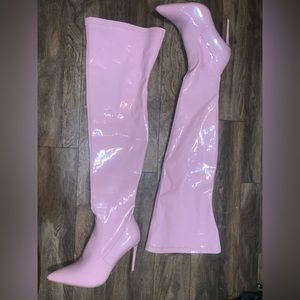 Pink Thigh High Fashionnova Boots